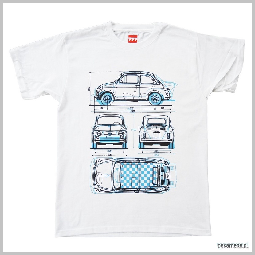koszulka Fiat 500, koszulki na prezent, koszulki z fajnym napisem