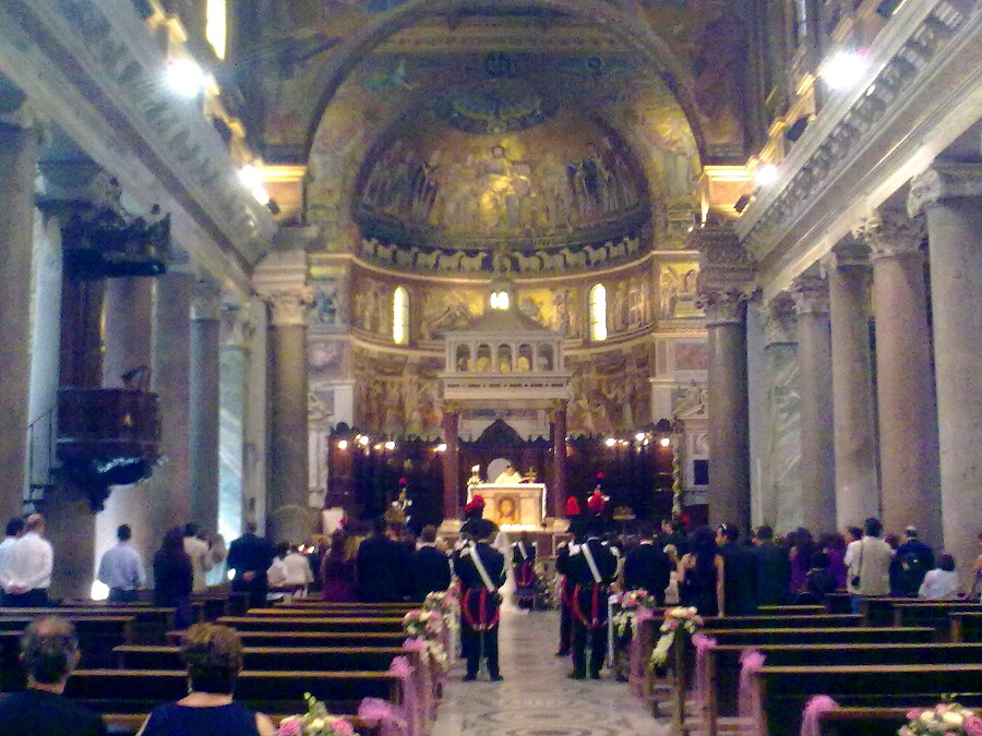 Św. Antoni, Basilica Santa Maria in Trastevere, ślub w Rzymie, ślub we Włoszech, jak wygląda ślub w Rzymie